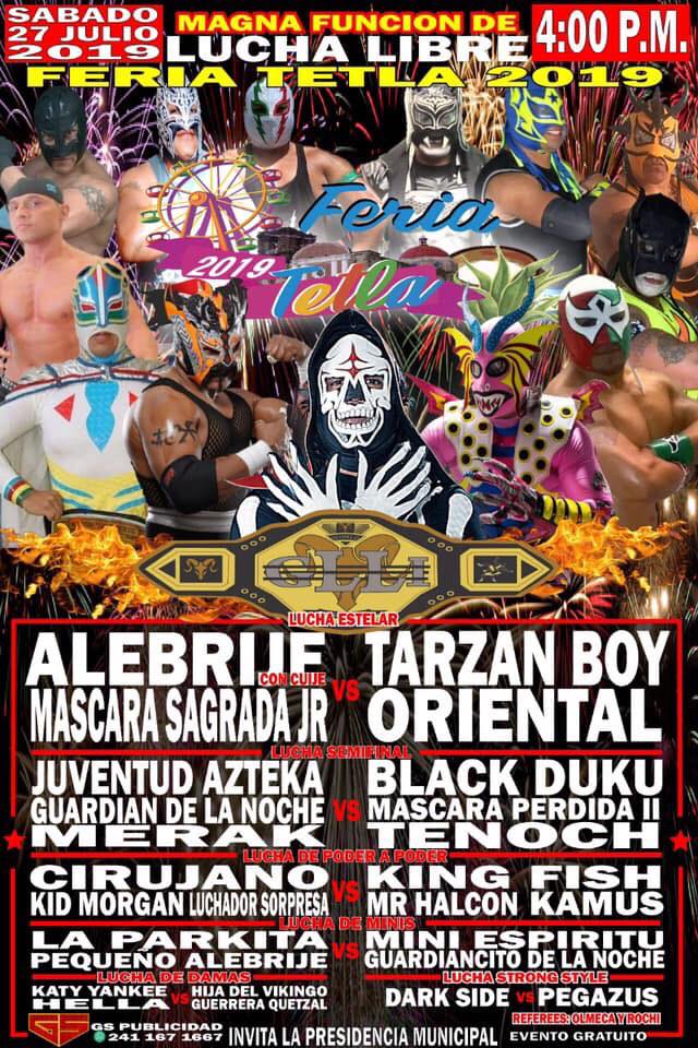 Carteleras de lucha libre del 25 al 31 de julio