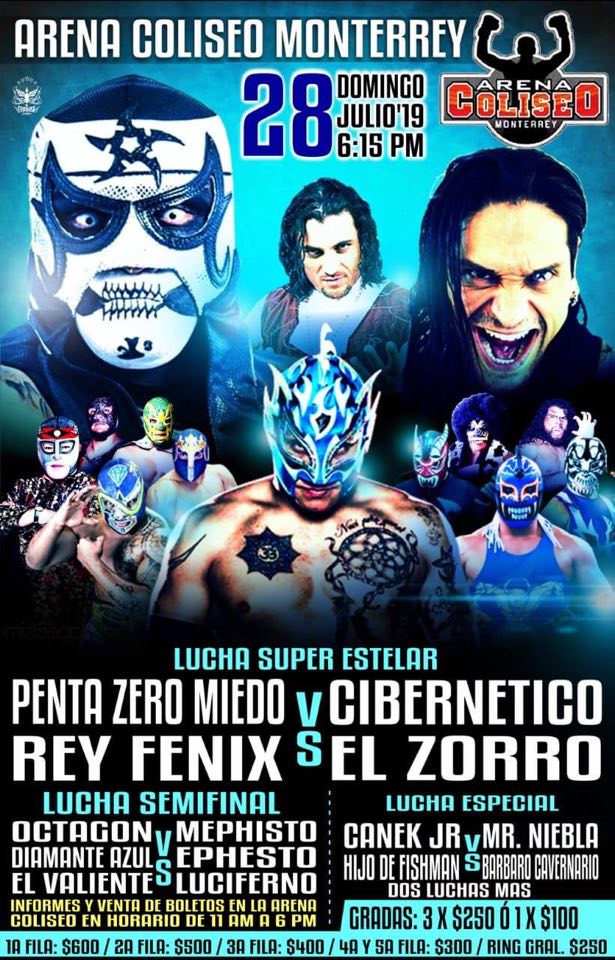 Carteleras de lucha libre del 25 al 31 de julio