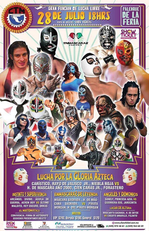 Carteleras de lucha libre del 25 al 31 de julio