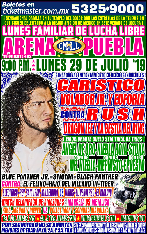 Carteleras de lucha libre del 25 al 31 de julio
