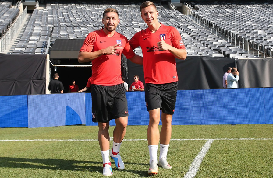 Héctor Herrera e Ivan Saponjic (Foto: @Atleti)