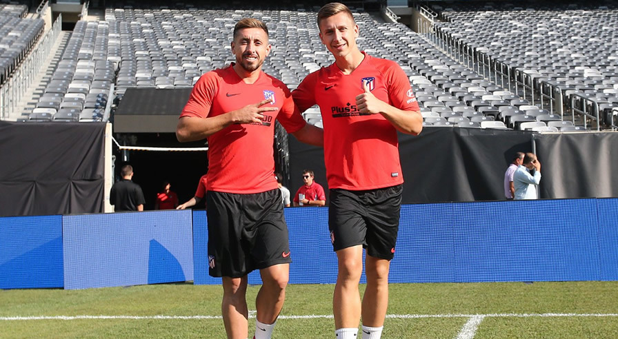 Héctor Herrera e Ivan Saponjic (Foto: @Atleti)