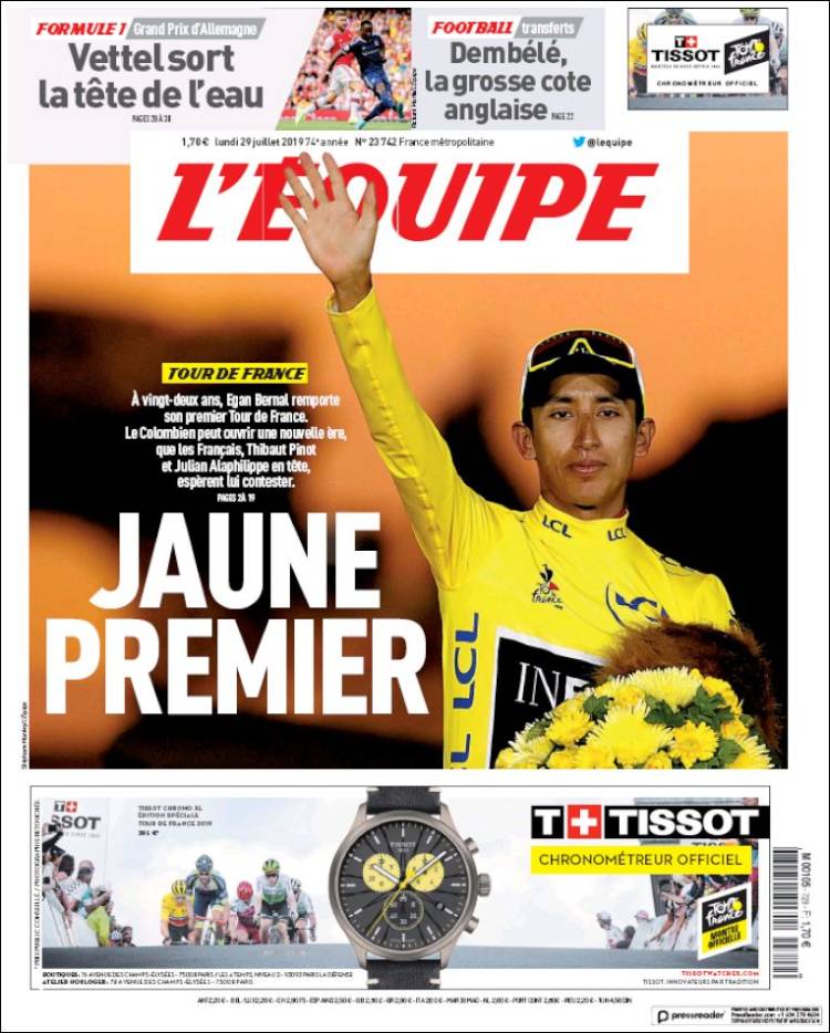 L'Equipe de Francia.