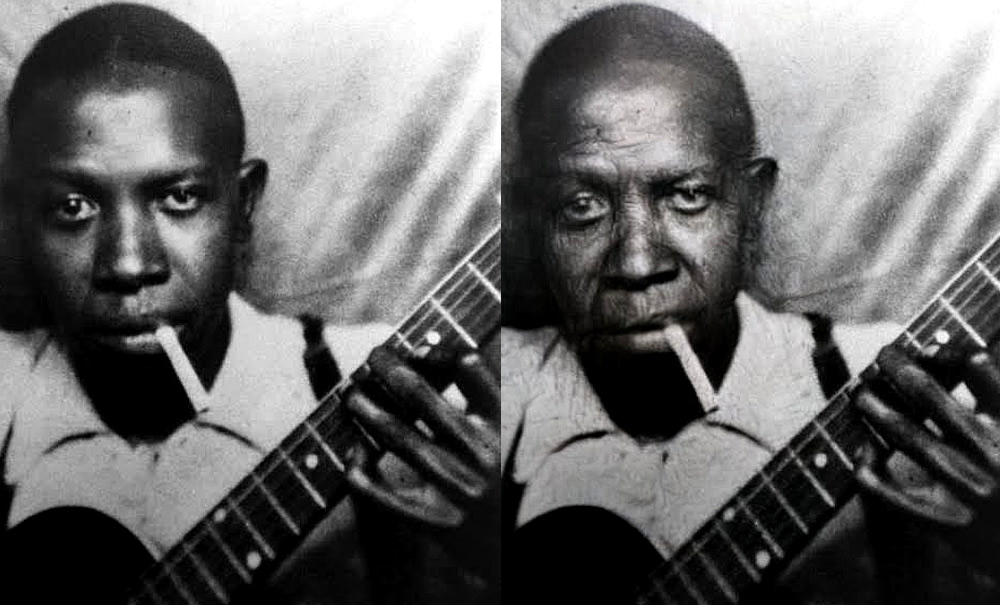 Robert Johnson: Murió el 16 de agosto de 1938; se dice que por envenenamiento y le vendió su alma al diablo.
