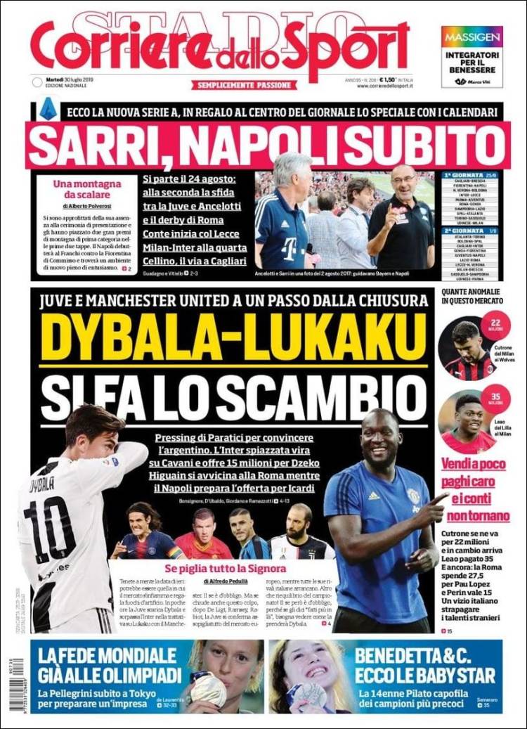 Corriere dello Sport de Italia.