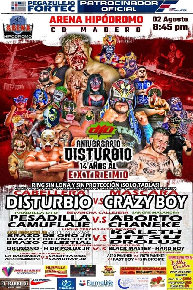 Carteleras de lucha libre del 31 de julio al 6 de agosto