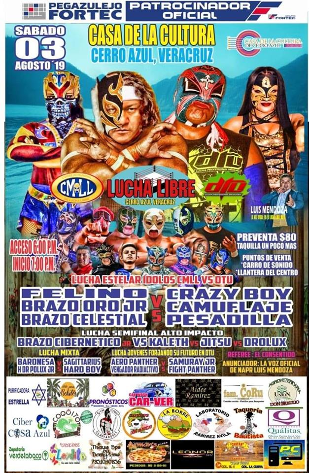 Carteleras de lucha libre del 31 de julio al 6 de agosto