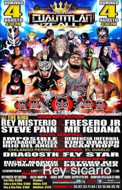 Carteleras de lucha libre del 31 de julio al 6 de agosto