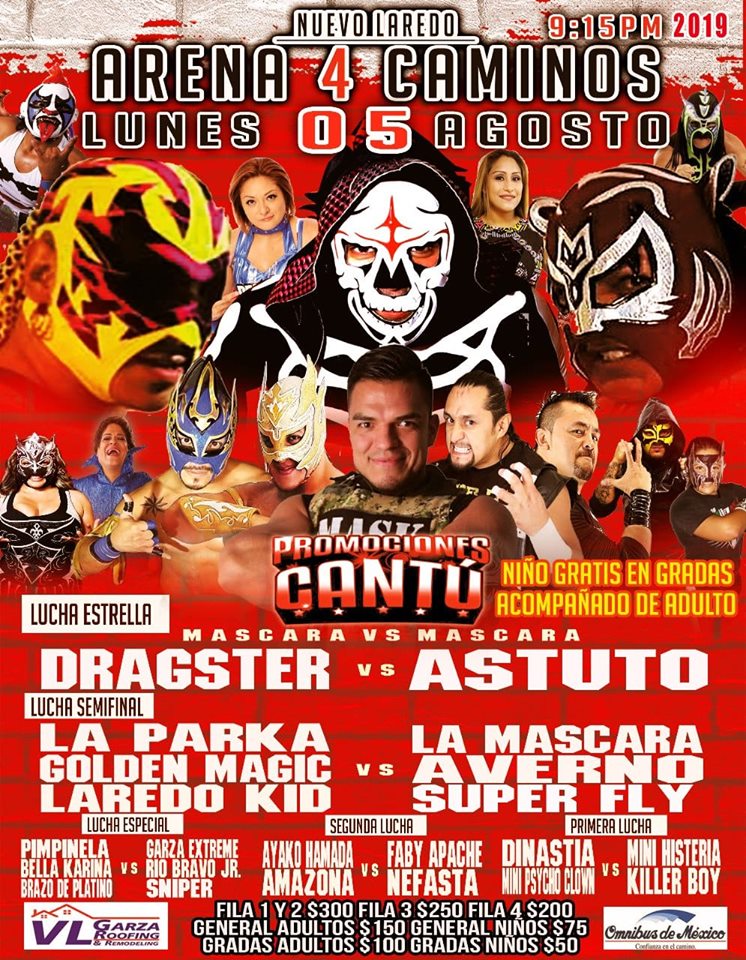 Carteleras de lucha libre del 31 de julio al 6 de agosto