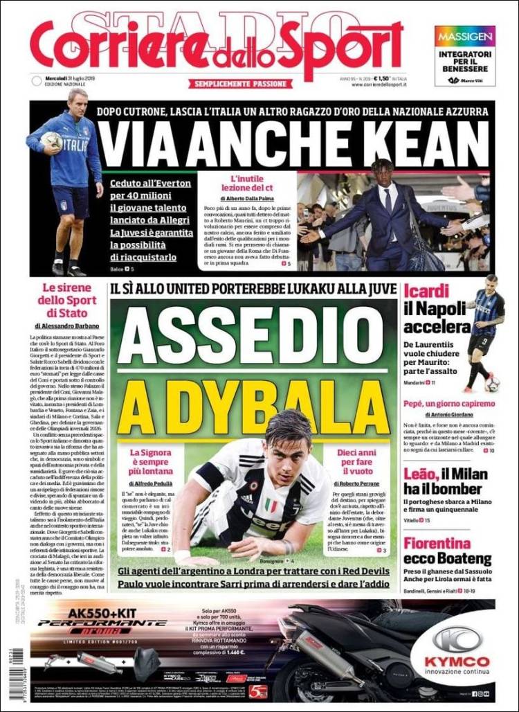 Corriere dello Sport de Italia.