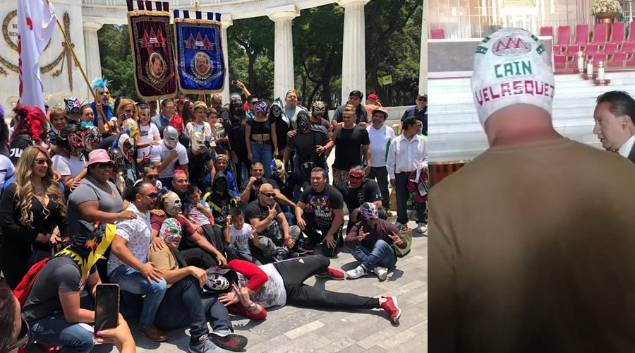 Decenas de aficionados convivieron con los luchadores. (Foto: AAA)