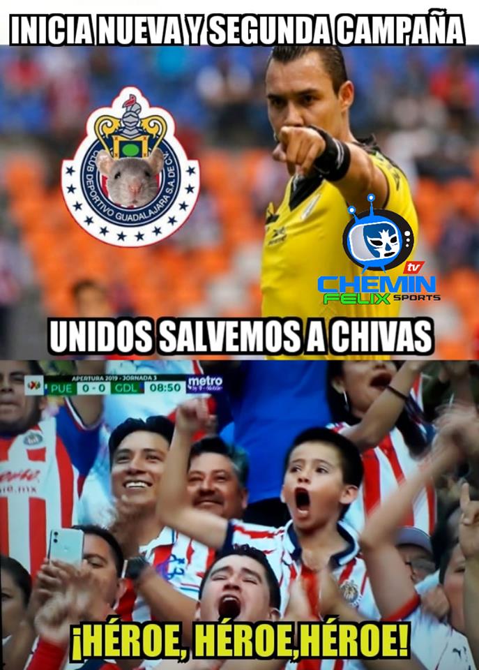 Los memes no bajan de "rateras" a las Chivas tras el empate en Puebla.