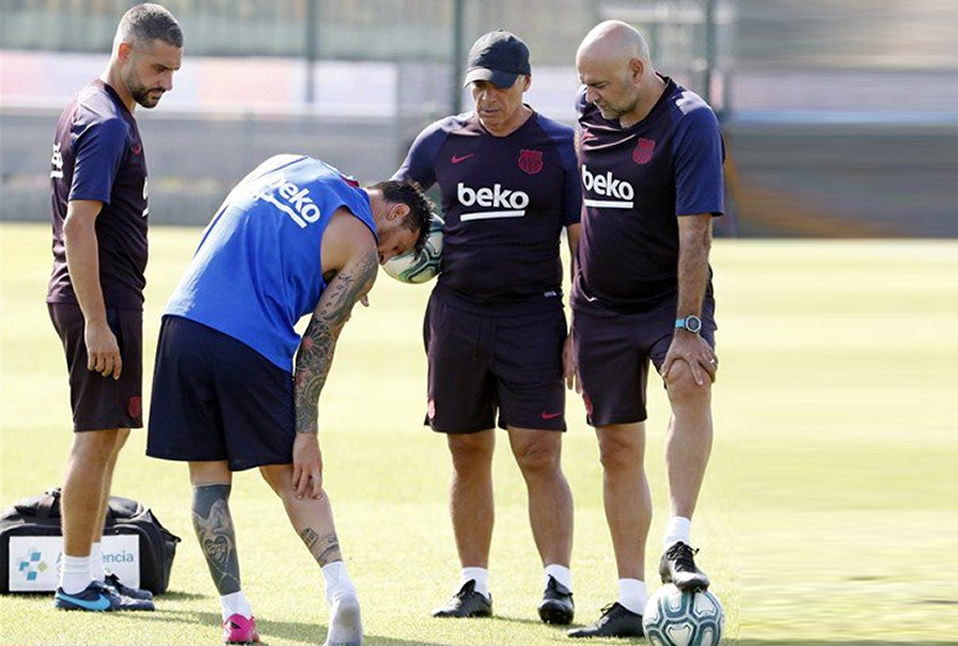 Messi sufrió una lesión muscular en la pierna derecha. (Foto: @FCBarcelona_es)