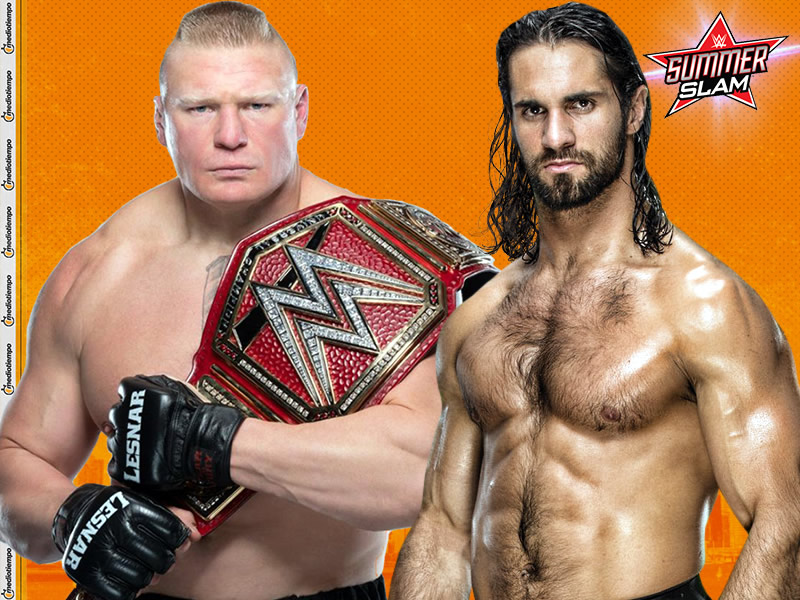 Brock Lesnar (c) vs. Seth Rollins por el Campeonato Universal WWE.