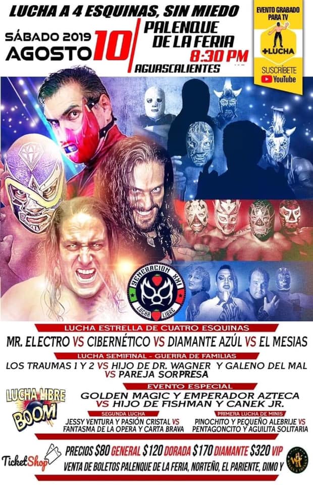 Carteleras de lucha libre del 7 al 14 de agosto de 2019