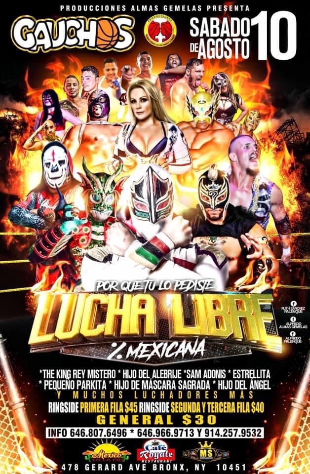 Carteleras de lucha libre del 7 al 14 de agosto de 2019
