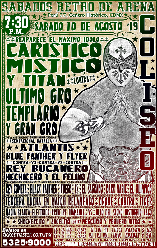 Carteleras de lucha libre del 7 al 14 de agosto de 2019