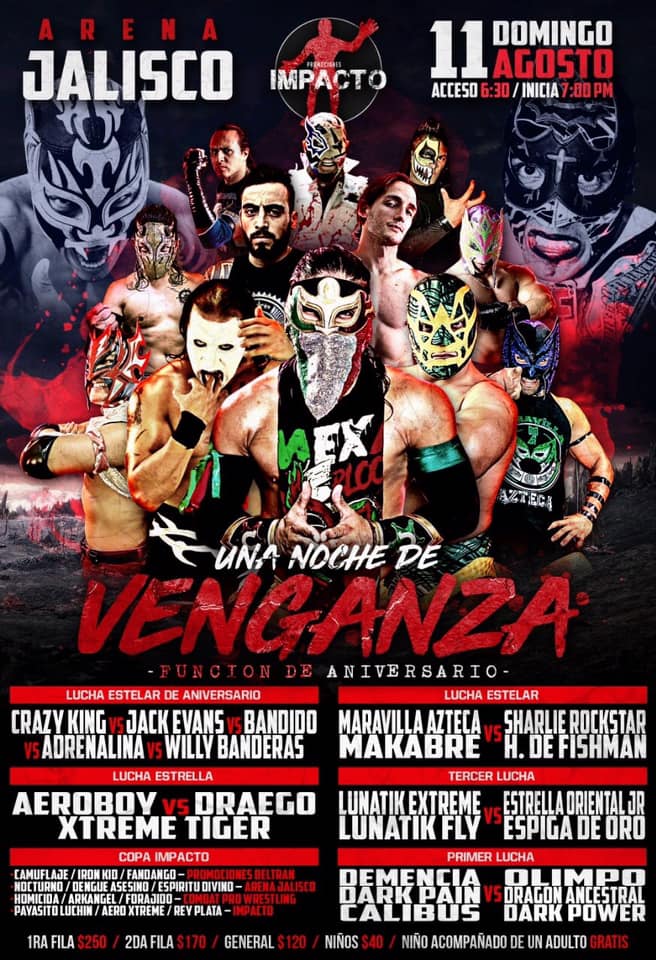 Carteleras de lucha libre del 7 al 14 de agosto de 2019