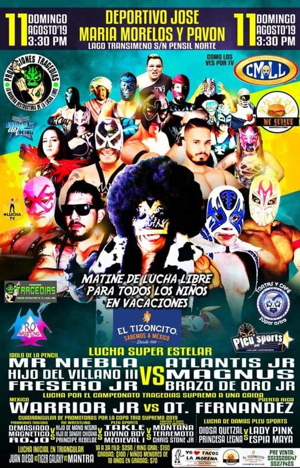 Carteleras de lucha libre del 7 al 14 de agosto de 2019
