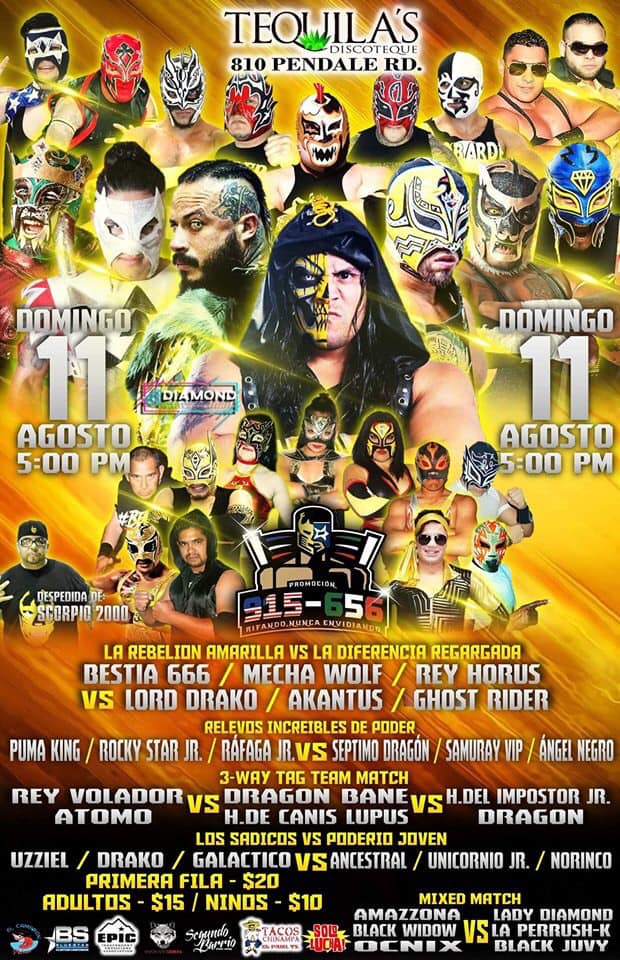 Carteleras de lucha libre del 7 al 14 de agosto de 2019