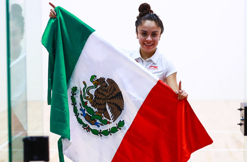 Paola Longoria festeja su tricampeonato panamericano y la medalla de oro 23 de la delegación Mexicana. Imago7