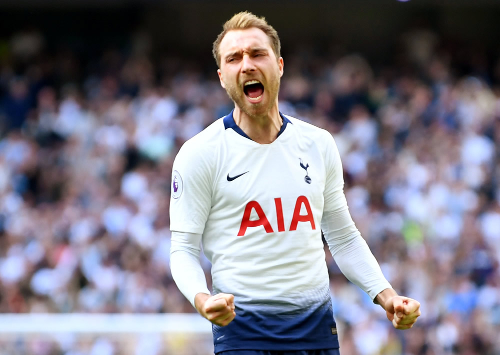 El danés Christian Eriksen permanece en el Tottenham pero podría ir al Real Madrid o al Atleti. (Footballfancast)