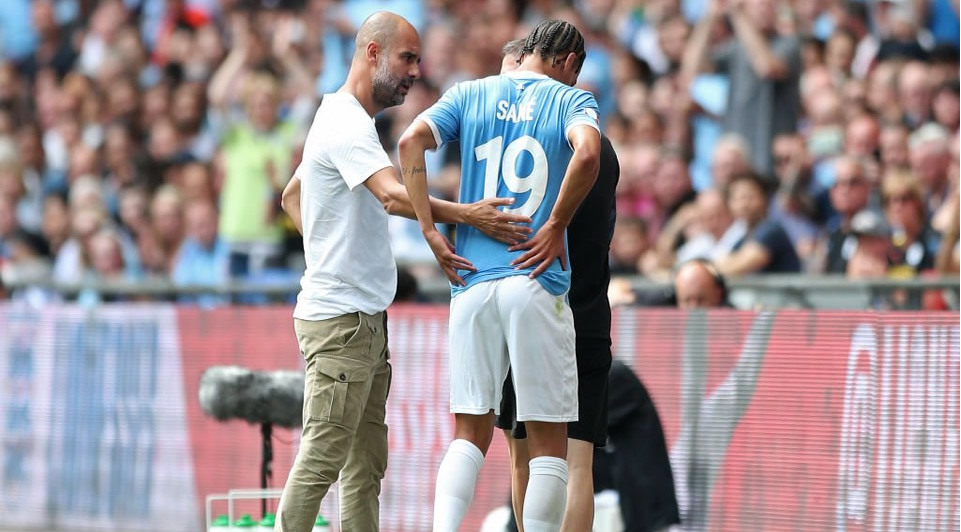 Leroy salió lesionado el fin de semana ante el Liverpool por la Community Shield (FOTO: MANCITY)