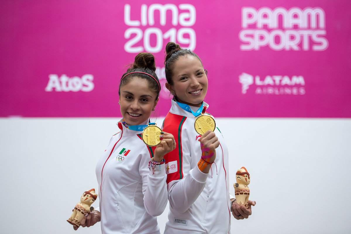 Paola Longoria y Samatha Salas: Oro en Dobles Femenino en Ráquetbol.