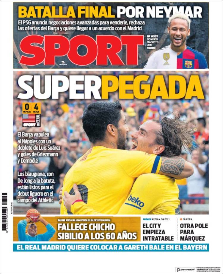 El Papelón (11-08-2019): Las portadas más destacadas del mundo