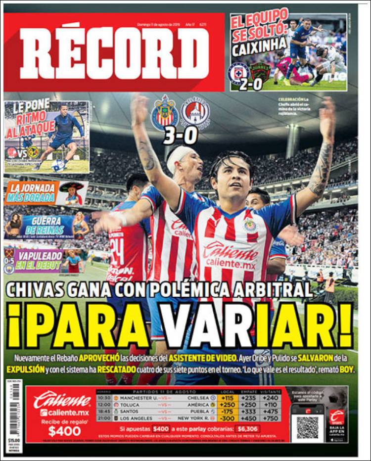 El Papelón (11-08-2019): Las portadas más destacadas del mundo