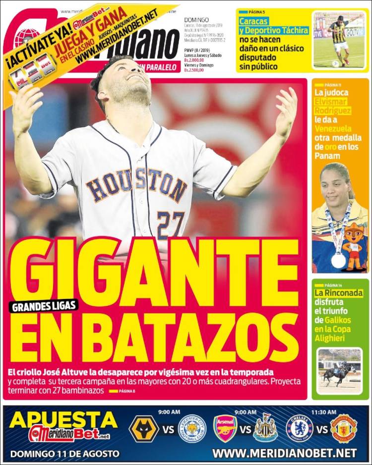 El Papelón (11-08-2019): Las portadas más destacadas del mundo