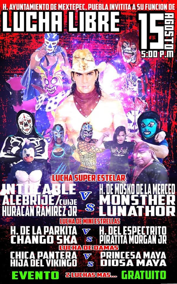 Carteleras de lucha libre del 15 al 21 de agosto de 2019
