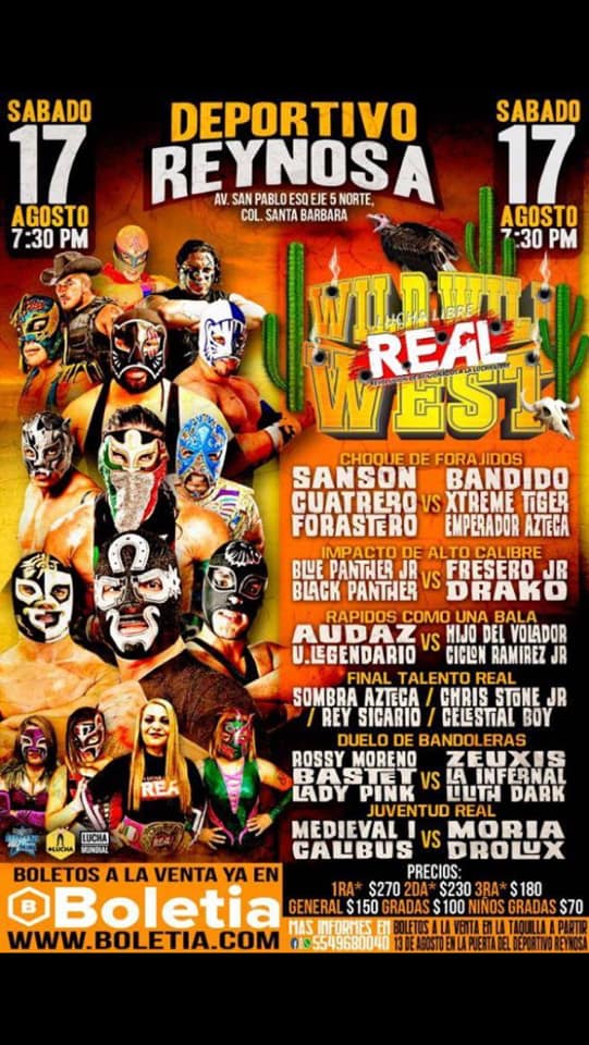 Carteleras de lucha libre del 15 al 21 de agosto de 2019