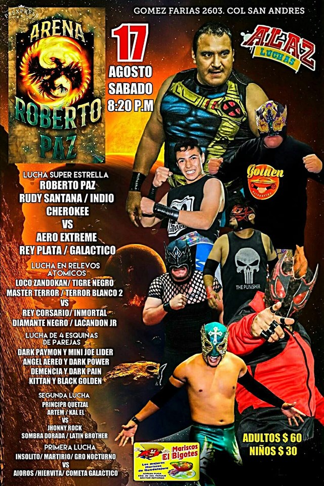 Carteleras de lucha libre del 15 al 21 de agosto de 2019