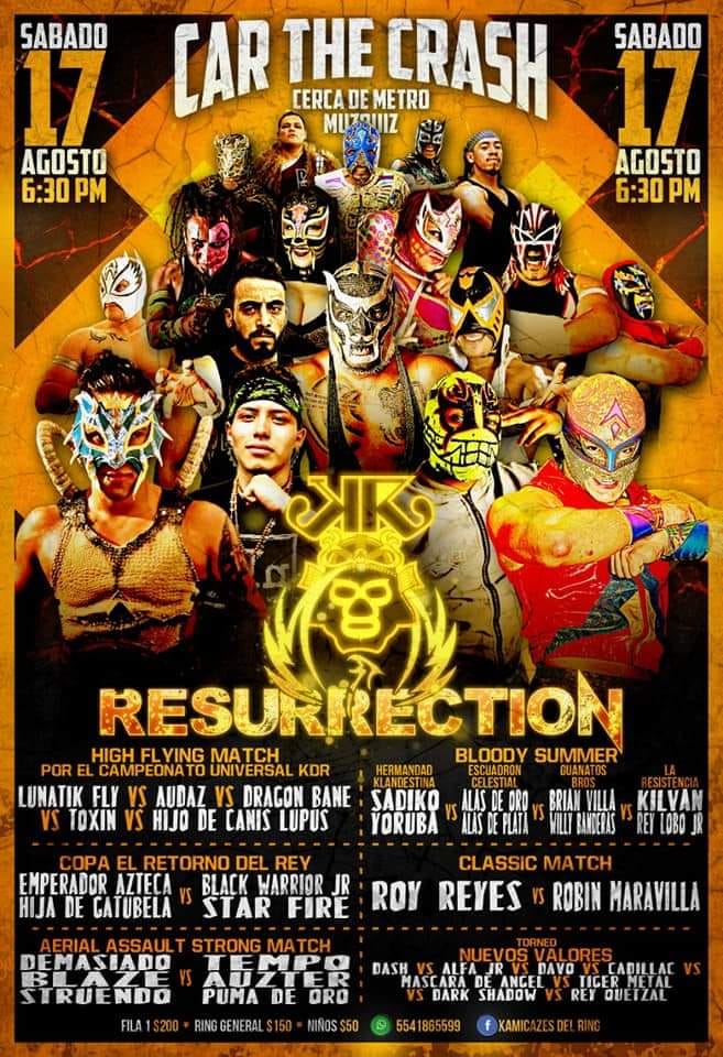 Carteleras de lucha libre del 15 al 21 de agosto de 2019
