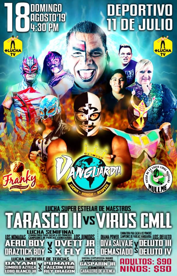 Carteleras de lucha libre del 15 al 21 de agosto de 2019