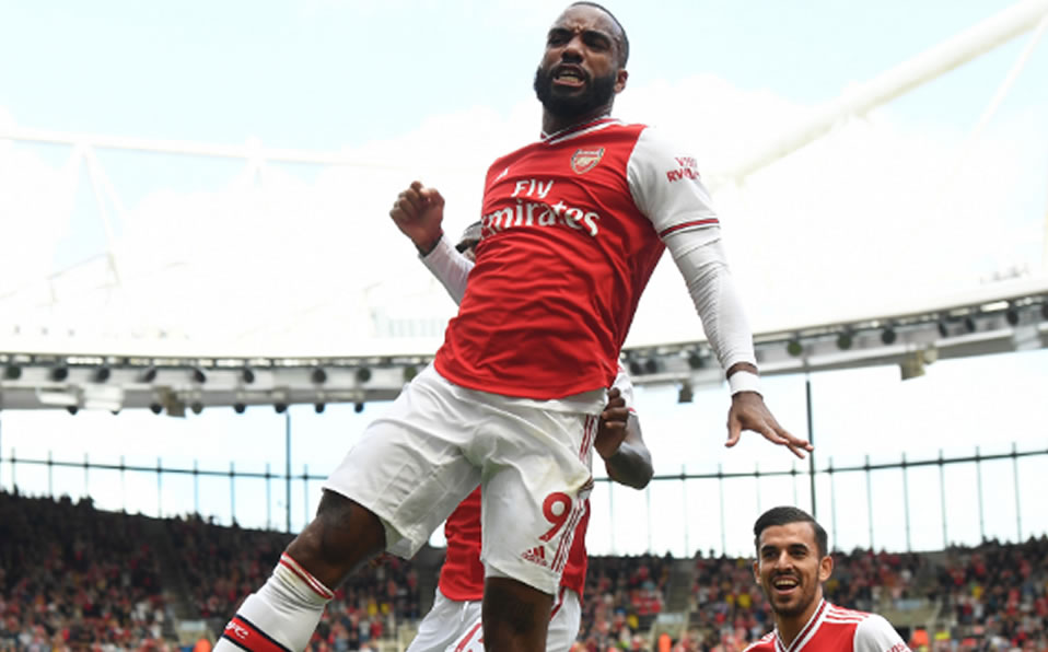 La celebración de los Gunners. (@Arsenal)