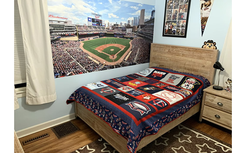Así se ve el cuarto de un fan de los Minnesota Twins