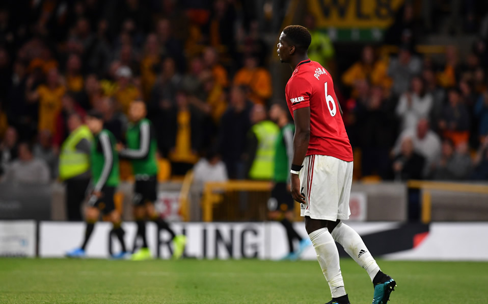 Pogba erró un penal ante Wolverhampton. (Foto AFP)