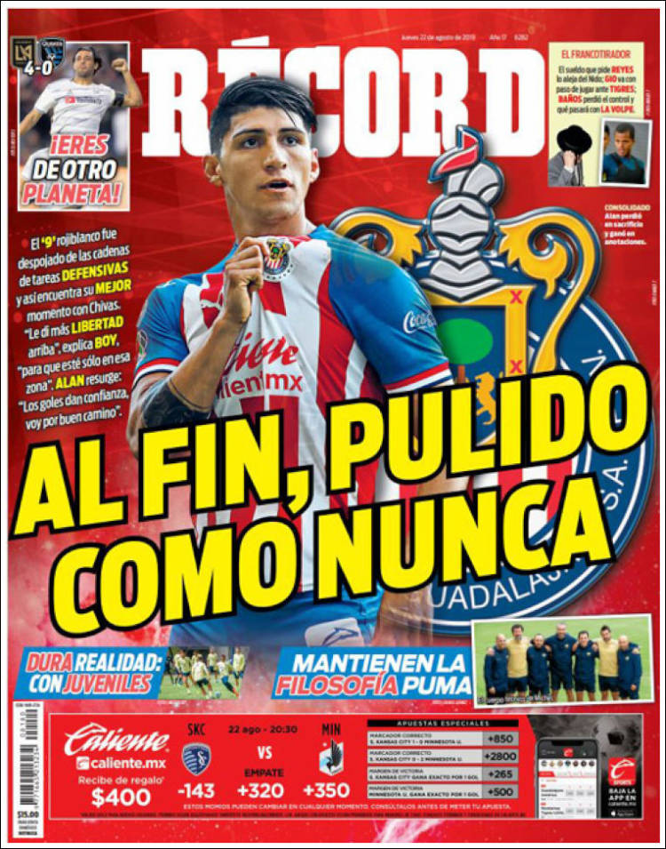 Las portadas de los principales dios deportivos del 22/08/19