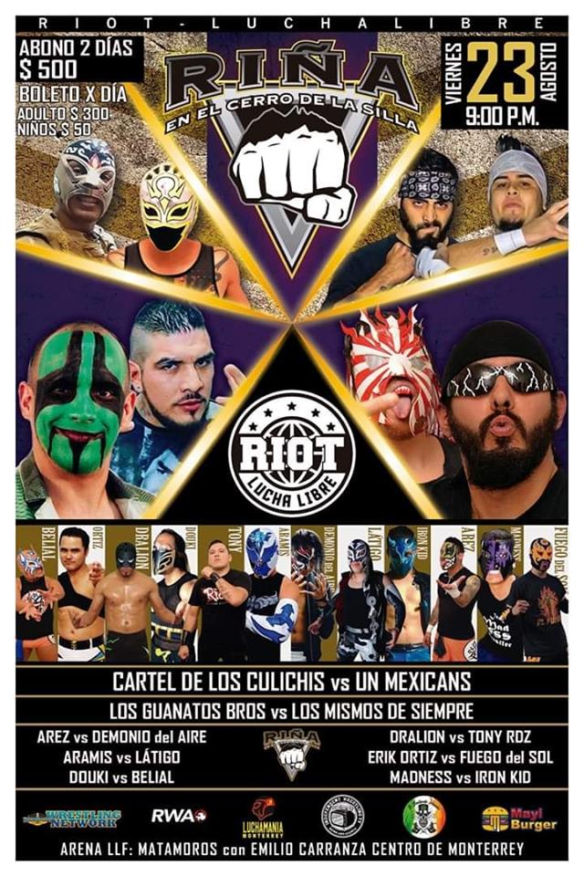 Los eventos de lucha libre del 22 al 28 de agosto.