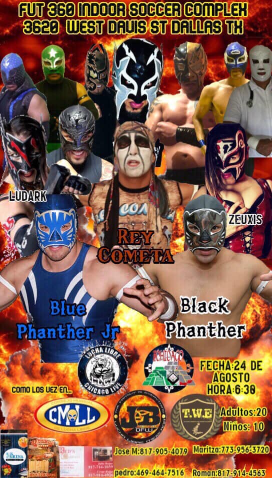 Los eventos de lucha libre del 22 al 28 de agosto.