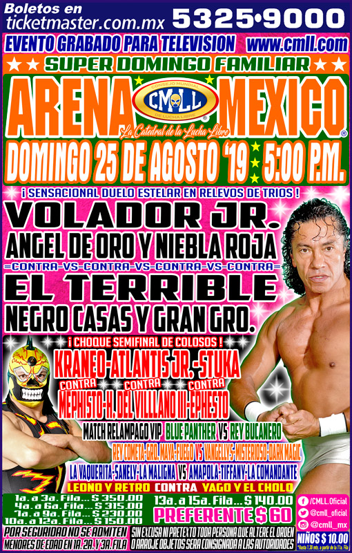 Los eventos de lucha libre del 22 al 28 de agosto.