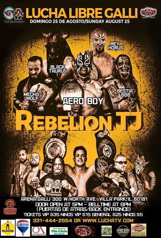 Los eventos de lucha libre del 22 al 28 de agosto.