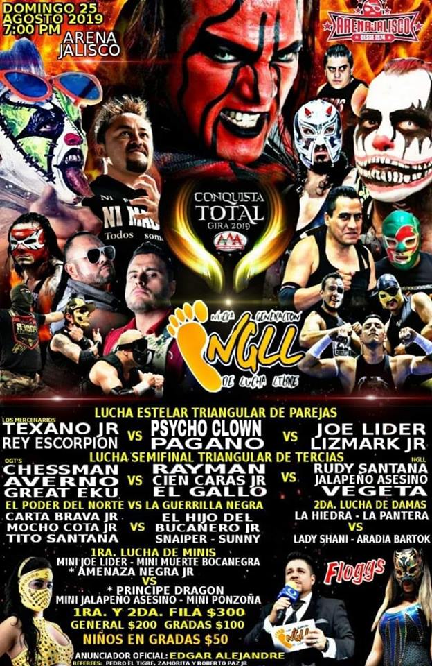 Los eventos de lucha libre del 22 al 28 de agosto.