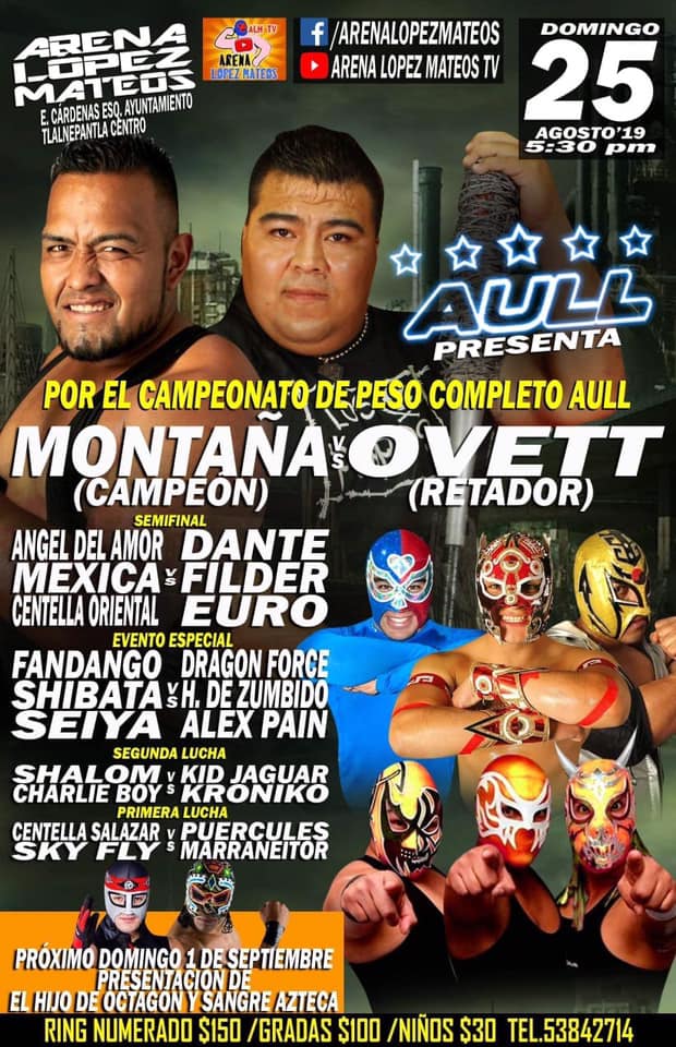 Los eventos de lucha libre del 22 al 28 de agosto.