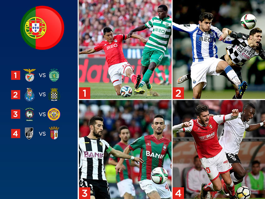 En la Primeira Liga hay duelos como Benfica vs Sporting Lisboa o Porto vs Boavista