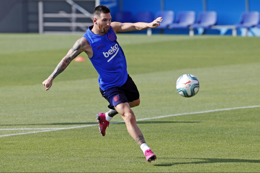 Messi no pudo trabajar a la par del plantel. (Foto: @FCBarcelona_es)