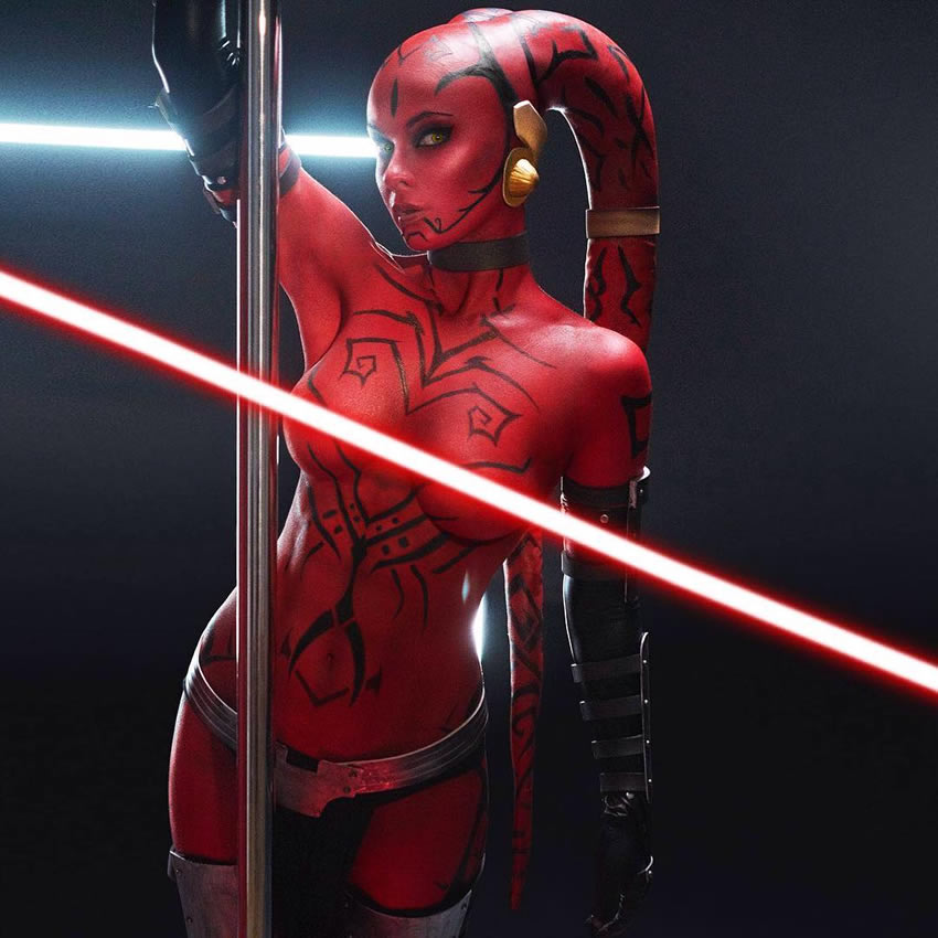 Las chicas más bellas en el cosplay de Star Wars. Foto: @dirtydroid