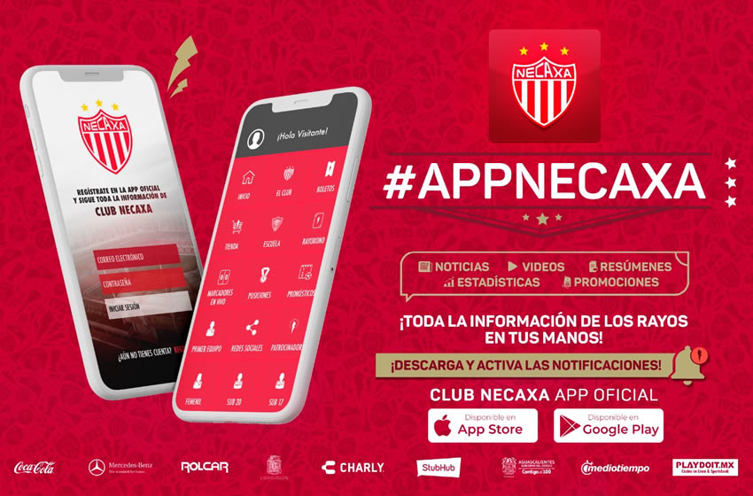 Necaxa estrena su nueva App que los aficionados pueden descargar desde hoy. Foto: Cortesía Necaxa